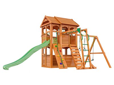 Детская деревянная площадка для дачи ″Клубный домик 2 с рукоходом″