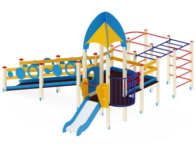Детский игровой комплекс для детей с ограниченными возможностями ПДИОВ 3.02 - вид 1