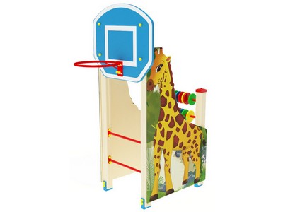 Детский спортивный комплекс Жираф с баскетбольным кольцом щитом и счётами СК 6.411 - вид 1