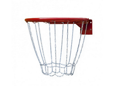 Кольцо баскетбольное №7 СТАНДАРТ Антивандальное с метал. сеткой, цвет Красный