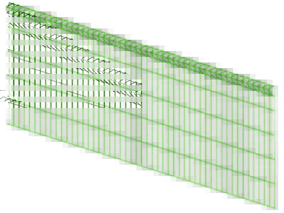 Панель Преграда пруток Ø 4мм, яч. 50х200, Ш2550мм (ПЗ) - вид 1