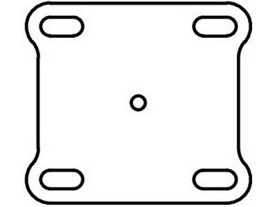 Фланец квадратный 150х150х6мм (ПЗ) - вид 1