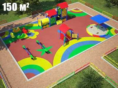 Площадка для детского сада Торуда-3 (10х15 м) - вид 1