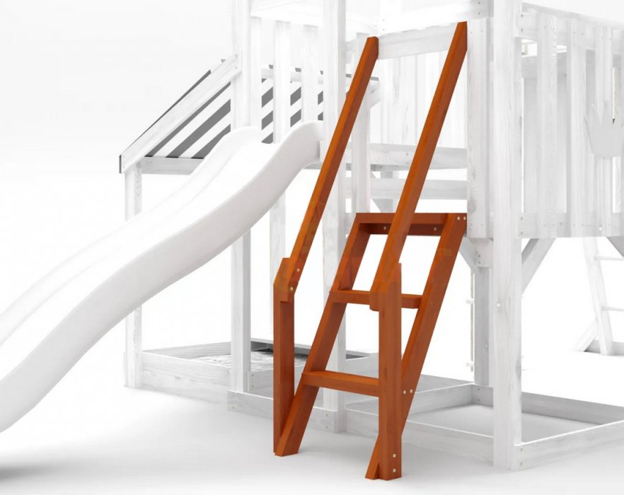 Лестница с деревянными перилами для серии Борге
