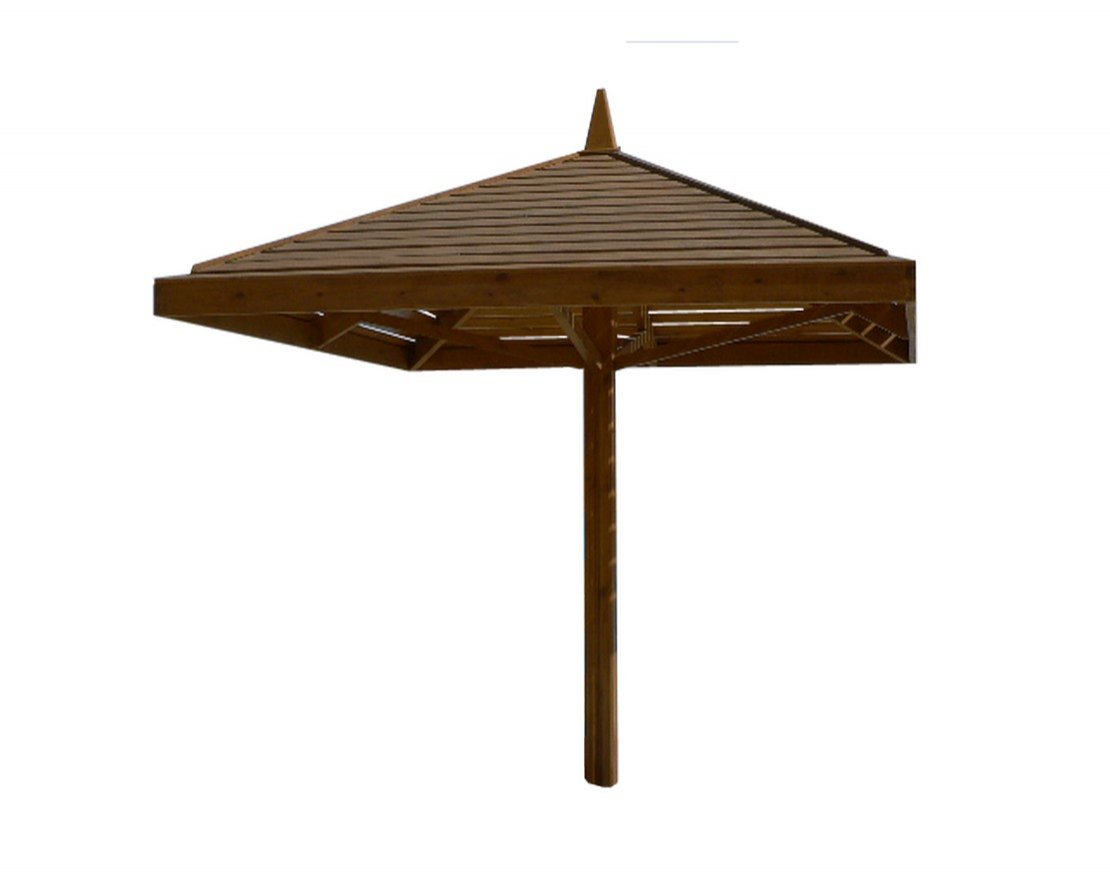 Пляжный зонт из дерева ТТ09